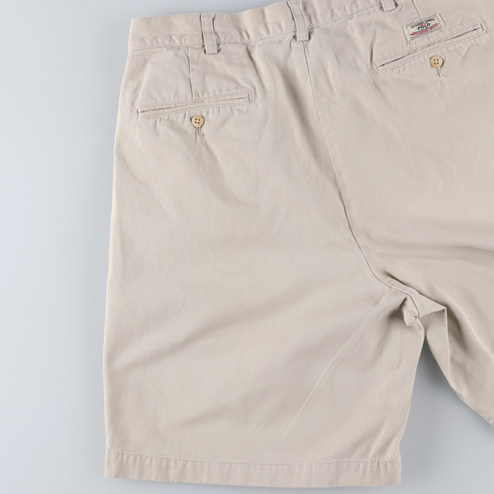 Ralph Lauren POLO by Ralph Lauren TYLER SHORT Two-pleat chino shorts, short pants, men's size W34 cotton pale white type Vintage Second Hand