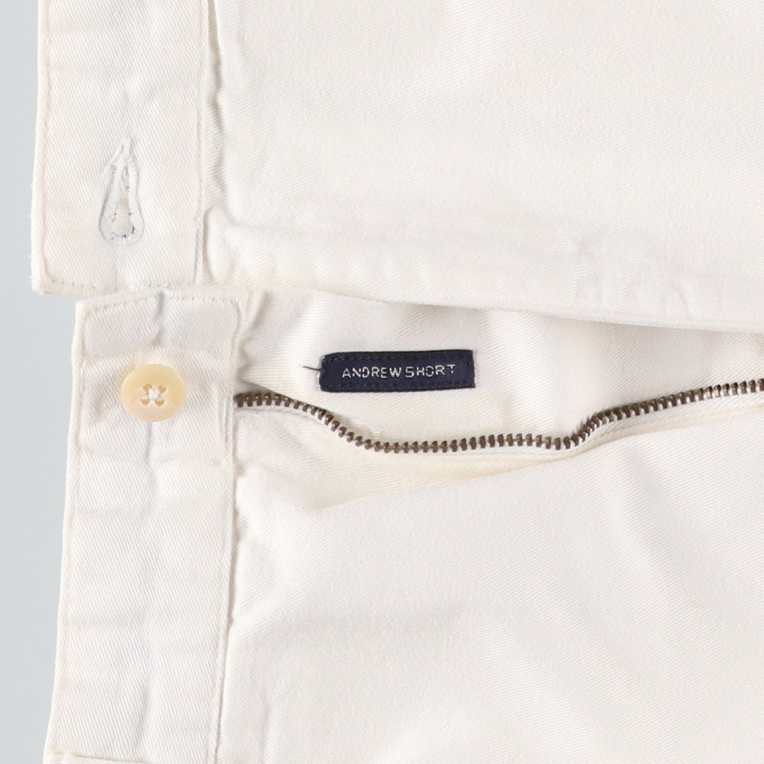 Ralph Lauren POLO by Ralph Lauren ANDREW SHORT Two-pleat chino shorts, short pants, men's size W32 cotton white type Vintage Second Hand