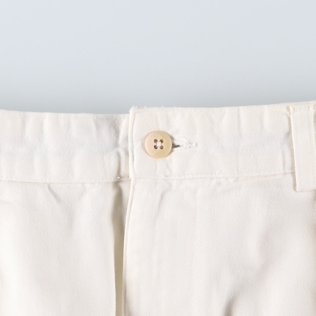 Ralph Lauren POLO by Ralph Lauren ANDREW SHORT Two-pleat chino shorts, short pants, men's size W32 cotton white type Vintage Second Hand