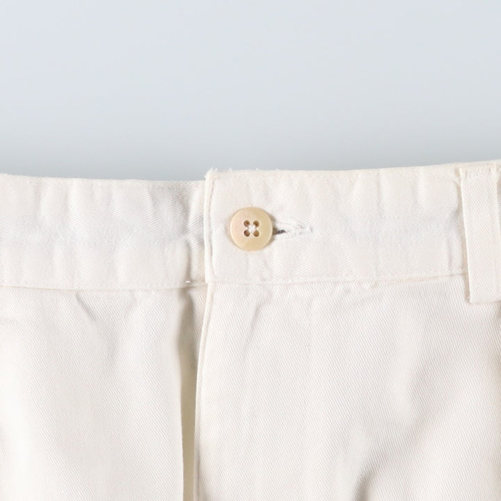 Ralph Lauren POLO by Ralph Lauren ANDREW SHORT Two-pleat chino shorts, short pants, men's size W32 cotton white type Vintage Second Hand