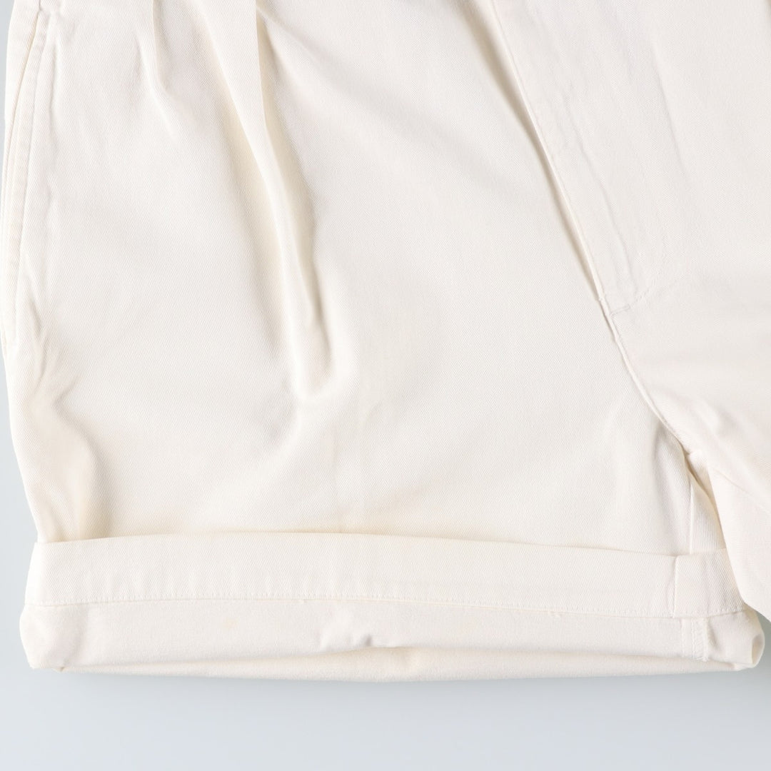 Ralph Lauren POLO by Ralph Lauren ANDREW SHORT Two-pleat chino shorts, short pants, men's size W32 cotton white type Vintage Second Hand