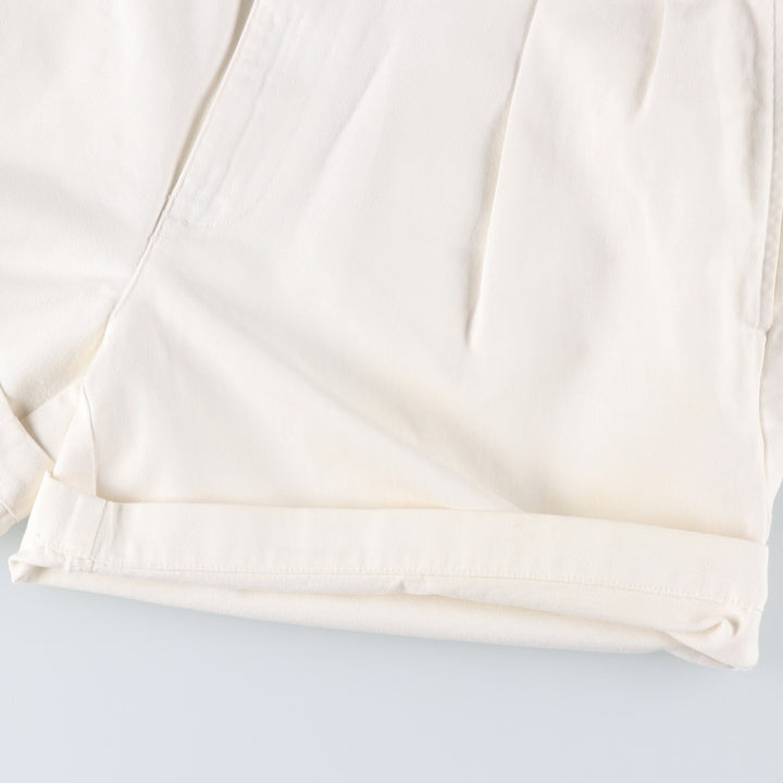 Ralph Lauren POLO by Ralph Lauren ANDREW SHORT Two-pleat chino shorts, short pants, men's size W32 cotton white type Vintage Second Hand