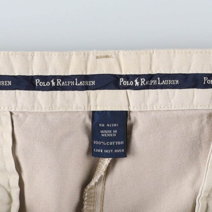 Ralph Lauren Polo Ralph Lauren TYLER SHORT Two-pleat Chino Shorts Men's Size W33 cotton Beige type Vintage Second Hand