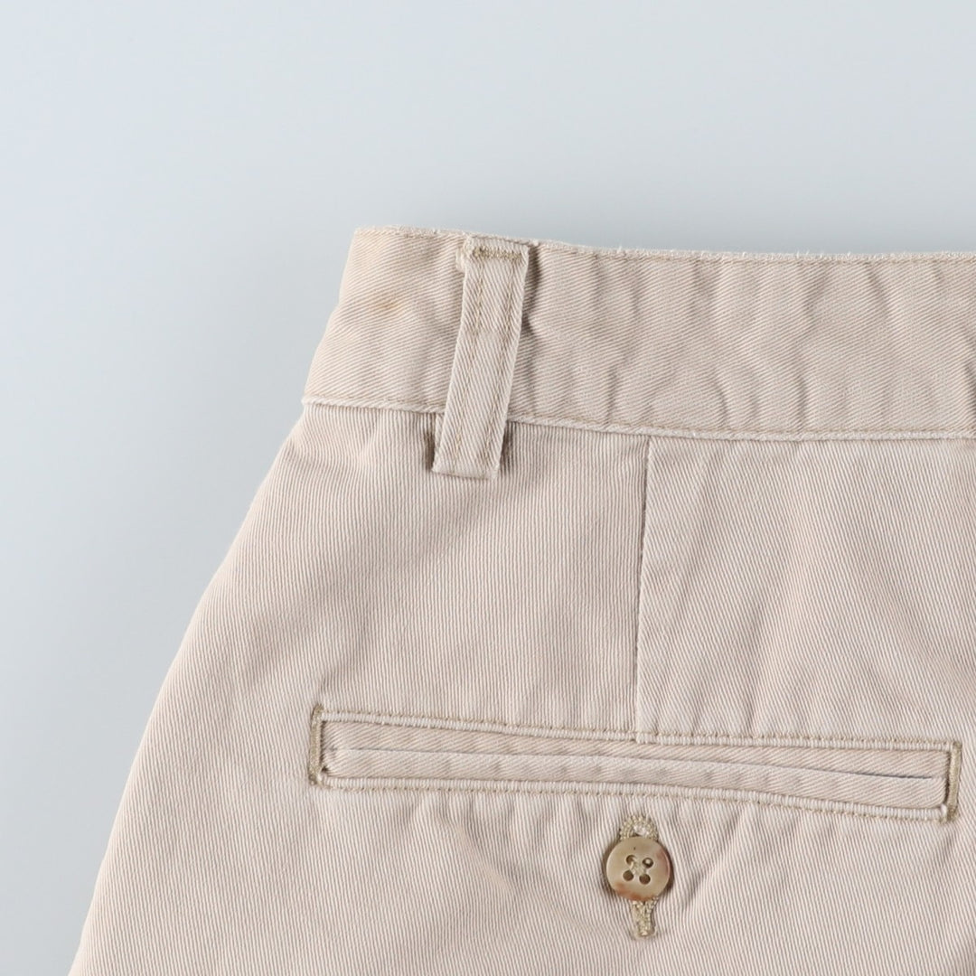 Ralph Lauren Polo Ralph Lauren TYLER SHORT Two-pleat Chino Shorts Men's Size W33 cotton Beige type Vintage Second Hand