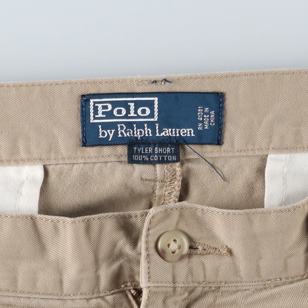 Ralph Lauren POLO by Ralph Lauren TYLER SHORT Two-pleat chino shorts, short pants, men's w35 equivalent cotton Beige type Vintage Second Hand