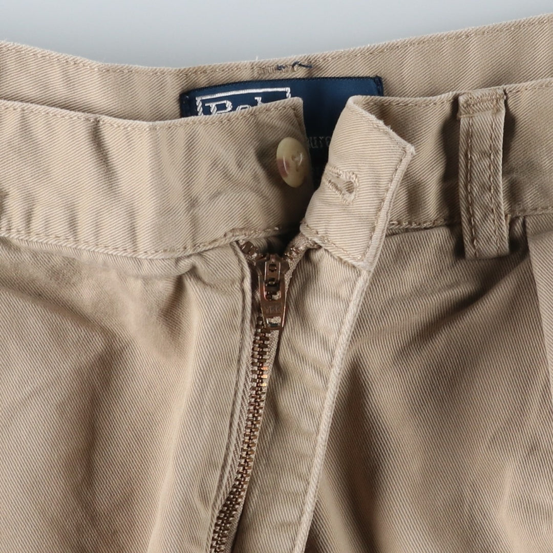 Ralph Lauren POLO by Ralph Lauren TYLER SHORT Two-pleat chino shorts, short pants, men's w35 equivalent cotton Beige type Vintage Second Hand