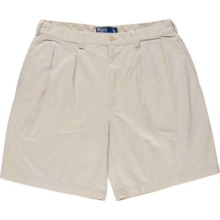 Ralph Lauren POLO by Ralph Lauren TYLER SHORT Two-pleat chino shorts, short pants, men's w35 equivalent cotton Beige type Vintage Second Hand