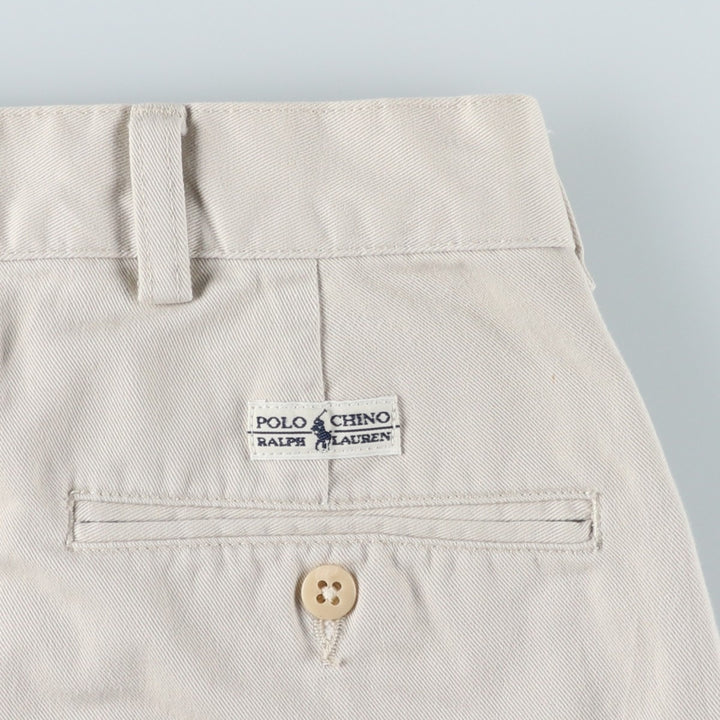Ralph Lauren POLO by Ralph Lauren TYLER SHORT Two-pleat chino shorts, short pants, men's w35 equivalent cotton Beige type Vintage Second Hand