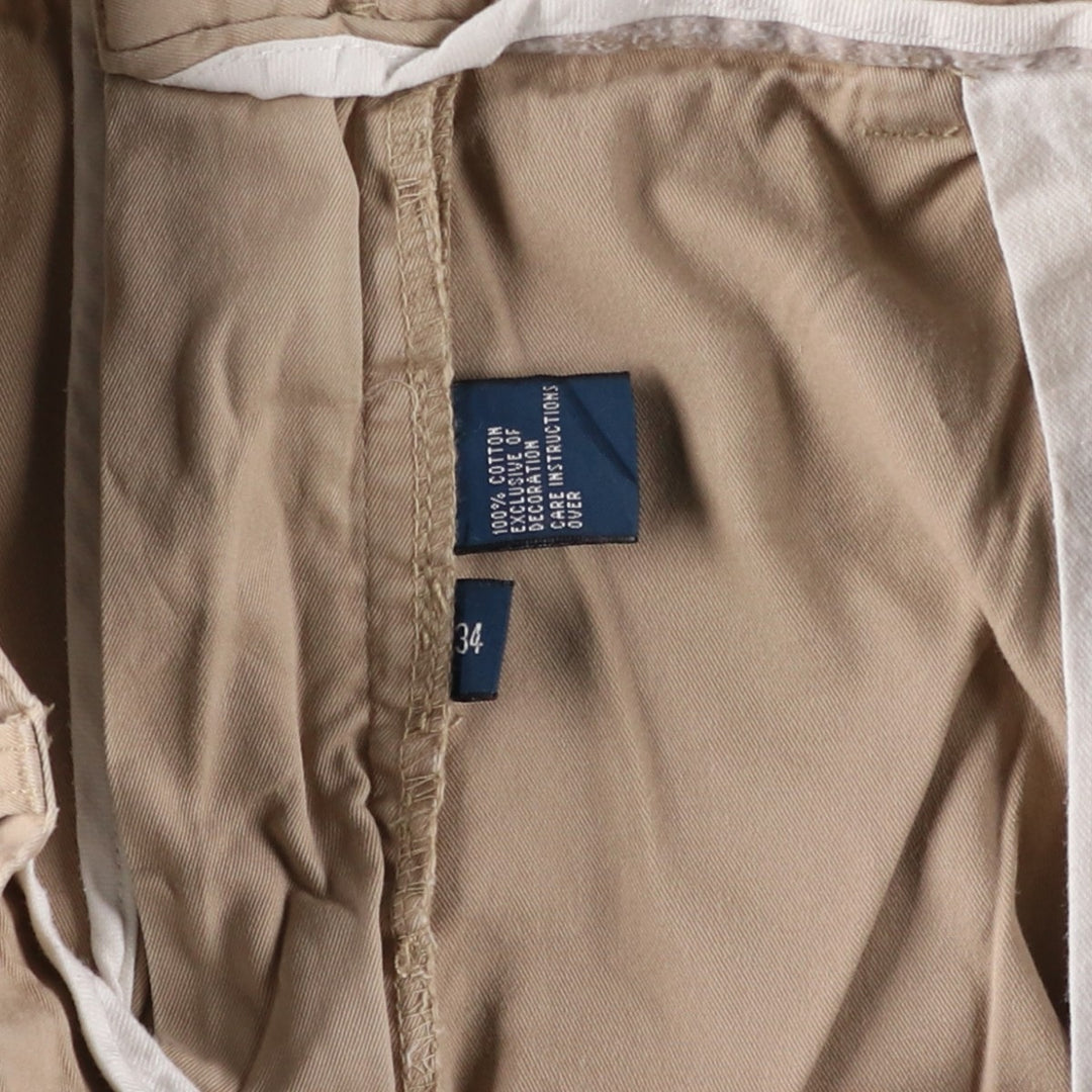 Ralph Lauren POLO by Ralph Lauren TYLER SHORT Two-pleat chino shorts, short pants, men's size W33 cotton Beige type Vintage Second Hand