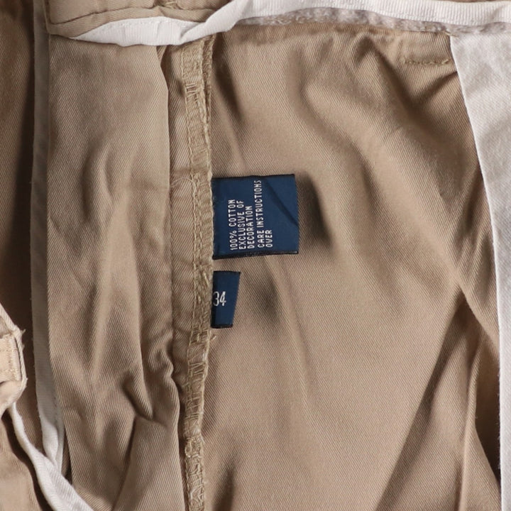 Ralph Lauren POLO by Ralph Lauren TYLER SHORT Two-pleat chino shorts, short pants, men's size W33 cotton Beige type Vintage Second Hand