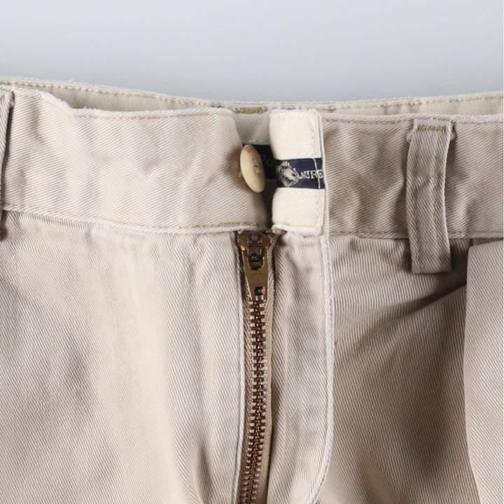 Ralph Lauren POLO by Ralph Lauren ANDREW SHORT Two-pleat chino shorts, short pants, men's size W33 cotton pale white type Vintage Second Hand