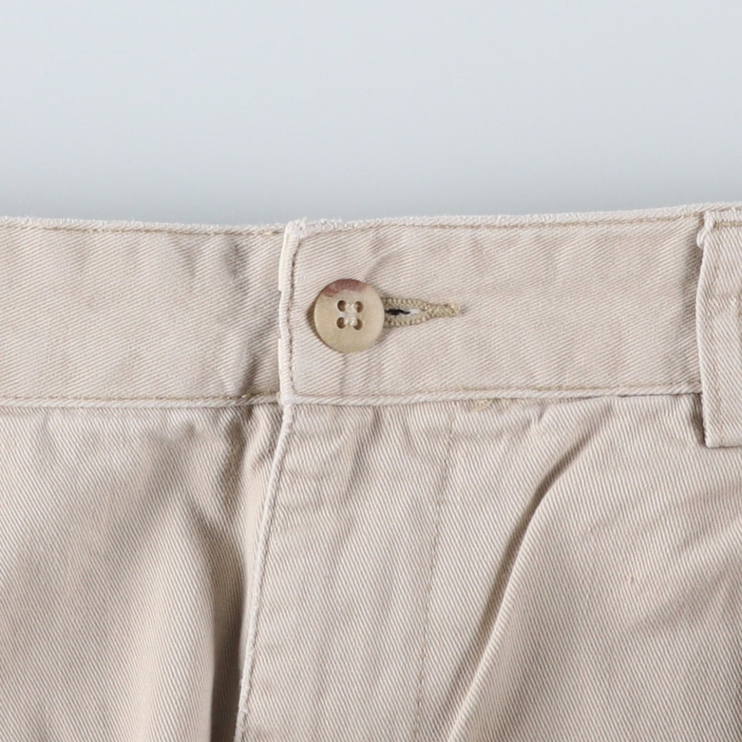 Ralph Lauren POLO by Ralph Lauren ANDREW SHORT Two-pleat chino shorts, short pants, men's size W33 cotton pale white type Vintage Second Hand