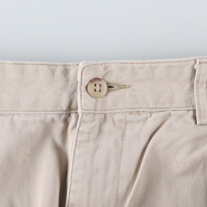 Ralph Lauren POLO by Ralph Lauren ANDREW SHORT Two-pleat chino shorts, short pants, men's size W33 cotton pale white type Vintage Second Hand