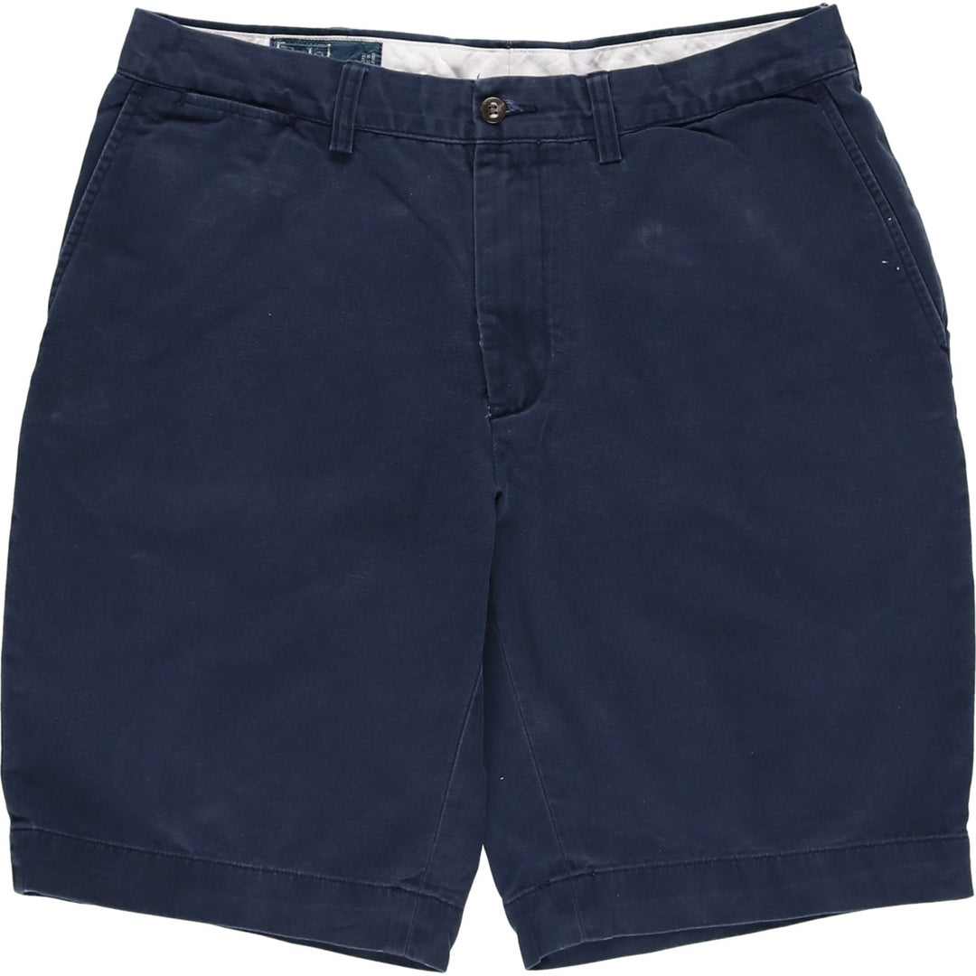 Ralph Lauren POLO by Ralph Lauren Chino Shorts, Shorts, Men's, W34 equivalent cotton navy blue type Vintage Second Hand
