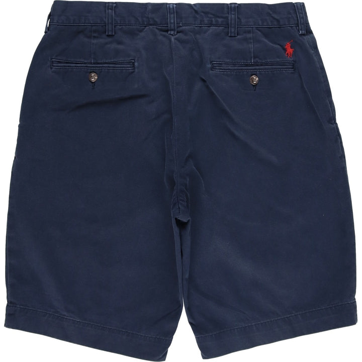 Ralph Lauren POLO by Ralph Lauren Chino Shorts, Shorts, Men's, W34 equivalent cotton navy blue type Vintage Second Hand