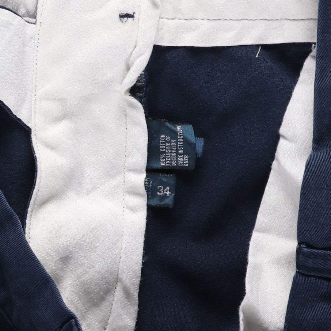 Ralph Lauren POLO by Ralph Lauren Chino Shorts, Shorts, Men's, W34 equivalent cotton navy blue type Vintage Second Hand