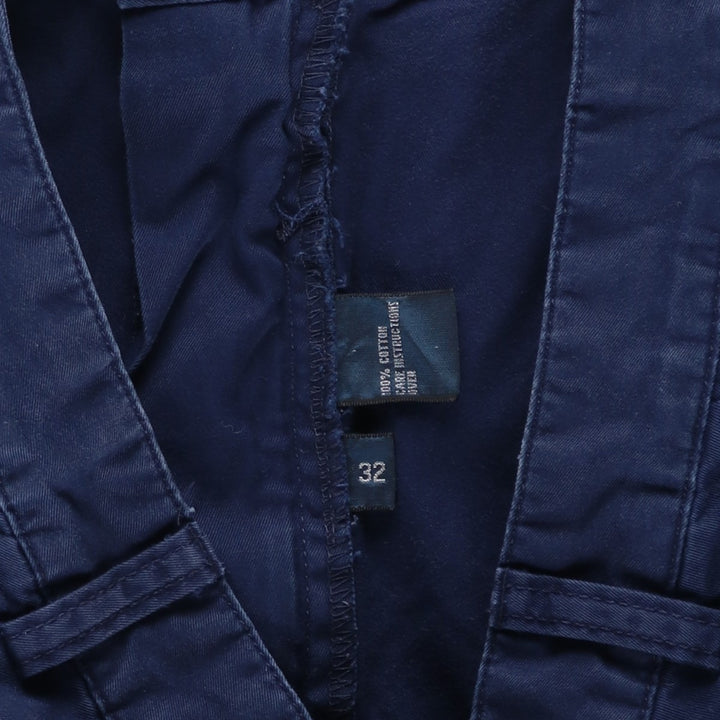 Ralph Lauren POLO by Ralph Lauren ANDREW SHORT Two-pleat chino shorts, short pants, men's size W32 cotton navy blue type Vintage Second Hand