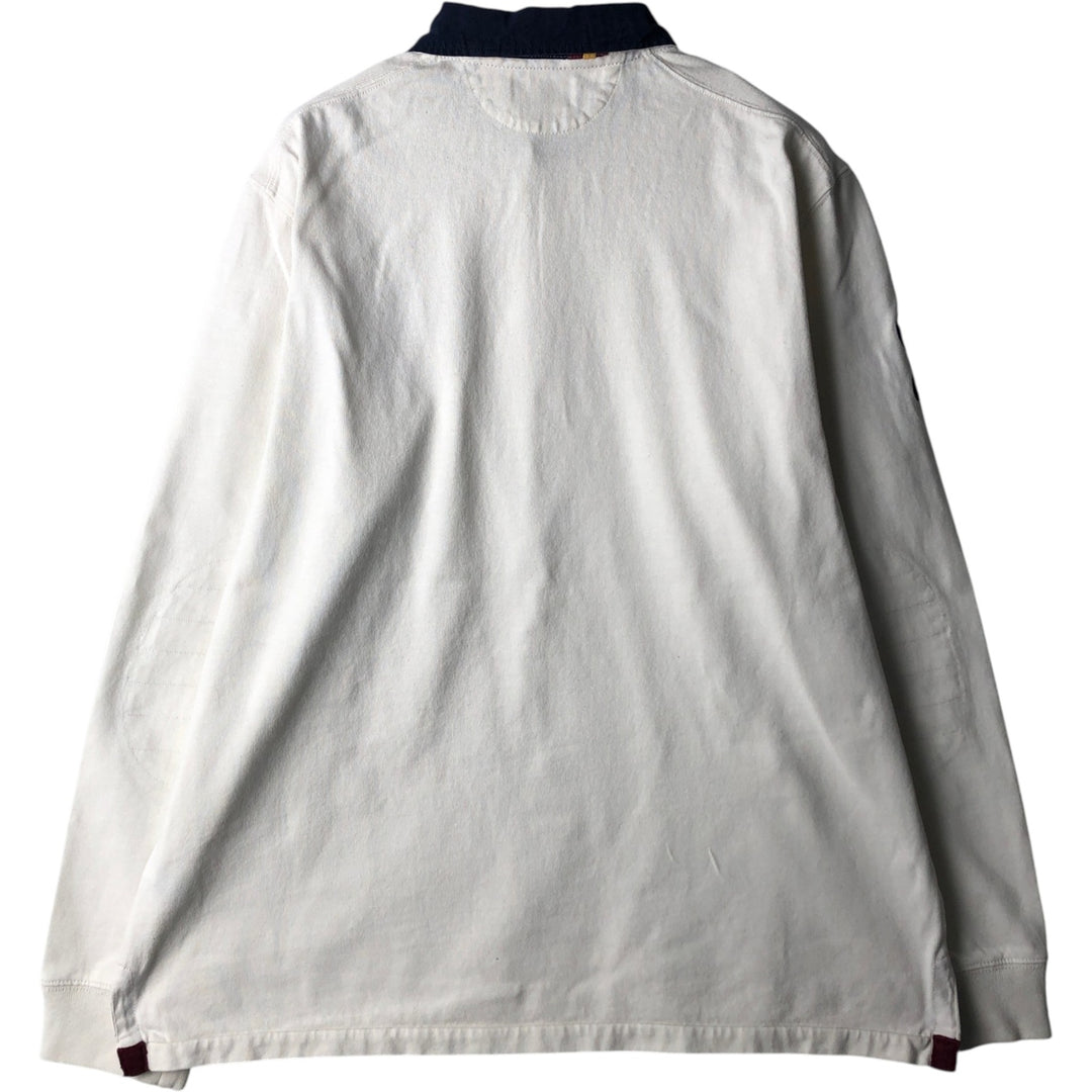Ralph Lauren POLO RALPH LAUREN CUSTOM FIT Big Pony Long Sleeve Rugby Shirt Men's XL cotton white type Vintage Second Hand