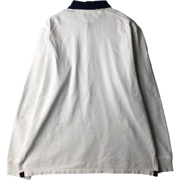 Ralph Lauren POLO RALPH LAUREN CUSTOM FIT Big Pony Long Sleeve Rugby Shirt Men's XL cotton white type Vintage Second Hand