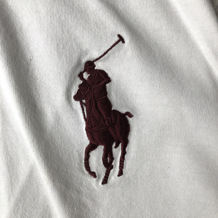 Ralph Lauren POLO RALPH LAUREN CUSTOM FIT Big Pony Long Sleeve Rugby Shirt Men's XL cotton white type Vintage Second Hand