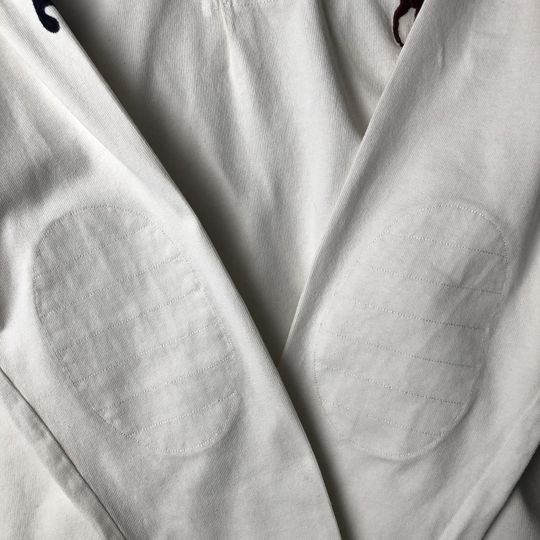 Ralph Lauren POLO RALPH LAUREN CUSTOM FIT Big Pony Long Sleeve Rugby Shirt Men's XL cotton white type Vintage Second Hand