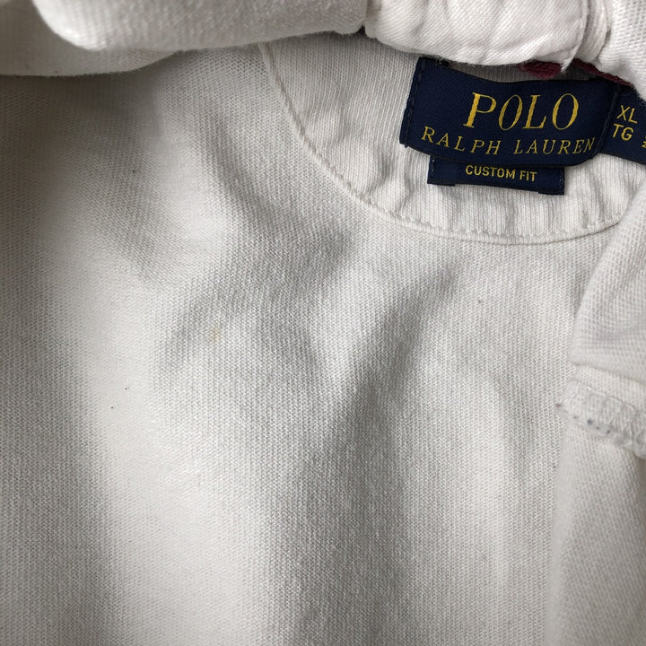 Ralph Lauren POLO RALPH LAUREN CUSTOM FIT Big Pony Long Sleeve Rugby Shirt Men's XL cotton white type Vintage Second Hand