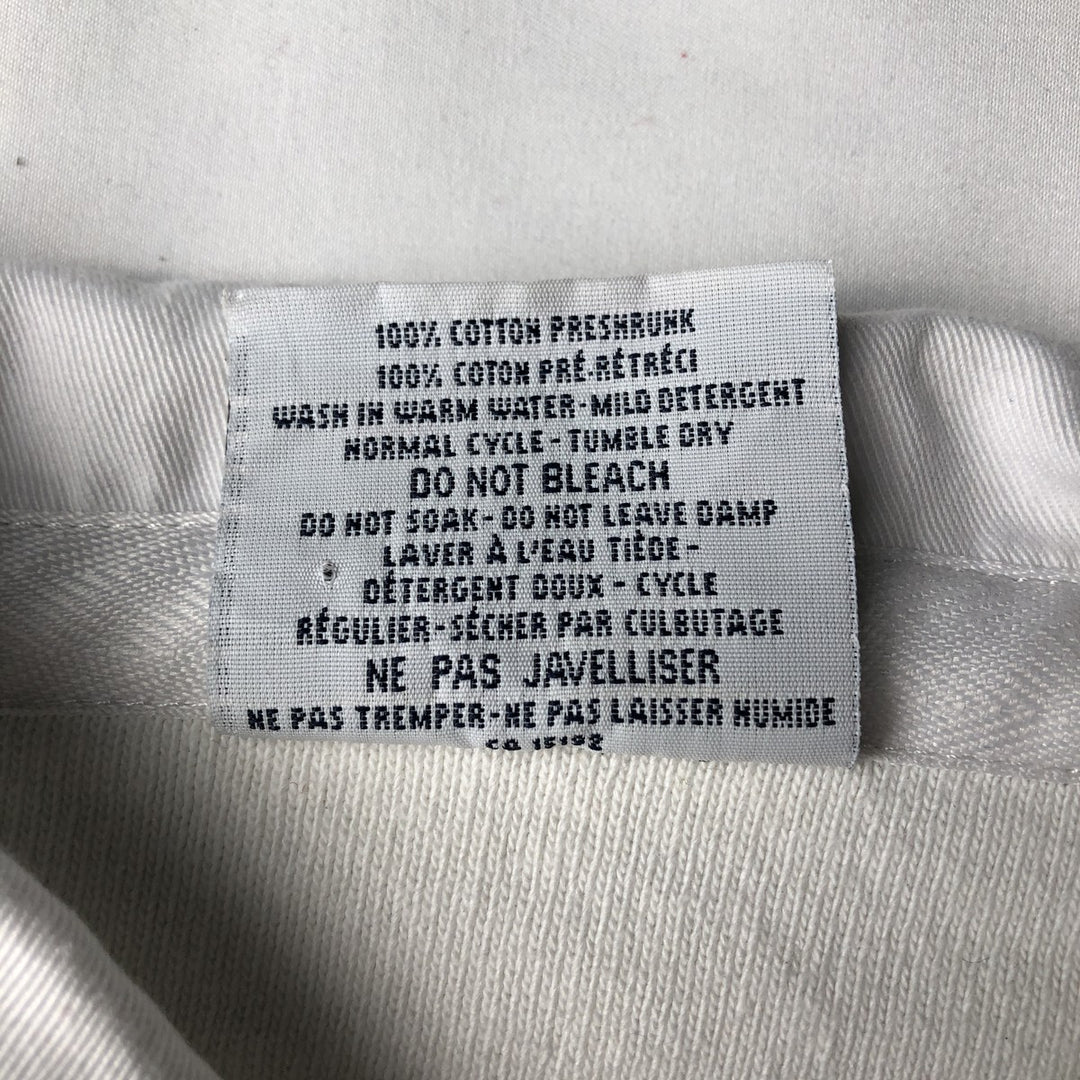 BARBARIAN Long Sleeve Rugby Shirt Made in Canada Men's M Size cotton white type Vintage Second Hand