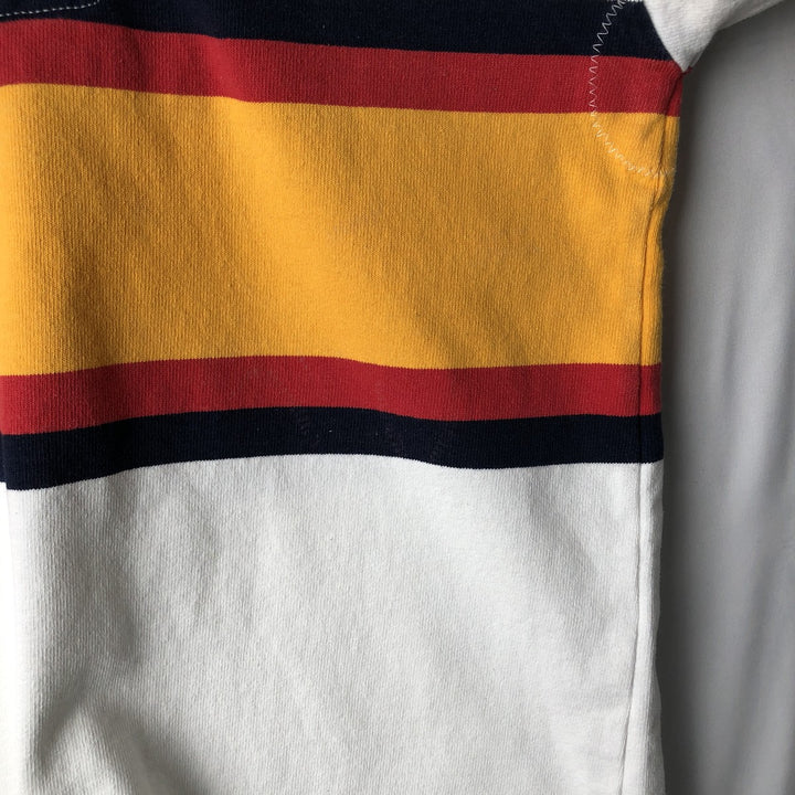 BARBARIAN Long Sleeve Rugby Shirt Made in Canada Men's M Size cotton white type Vintage Second Hand