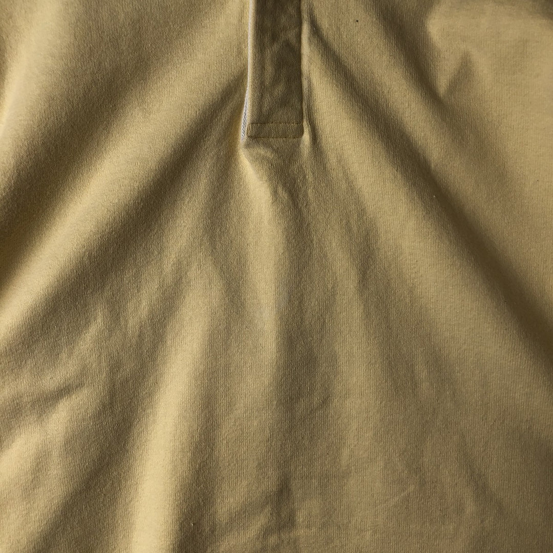 Vintage 1990'S Lands' End long-sleeved rugby shirt, made in the USA, size L, men's cotton yellow type Vintage Second Hand