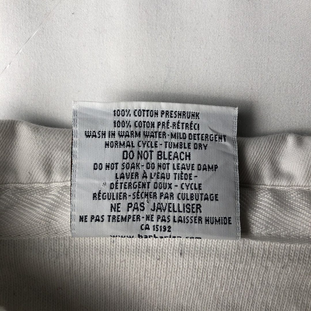 BARBARIAN Striped Long-Sleeve Rugby Shirt, Made in Canada, Men's XXL Equivalent cotton white type Vintage Second Hand