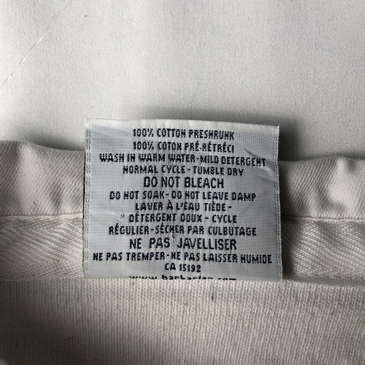 BARBARIAN Striped Long-Sleeve Rugby Shirt, Made in Canada, Men's XXL Equivalent cotton white type Vintage Second Hand