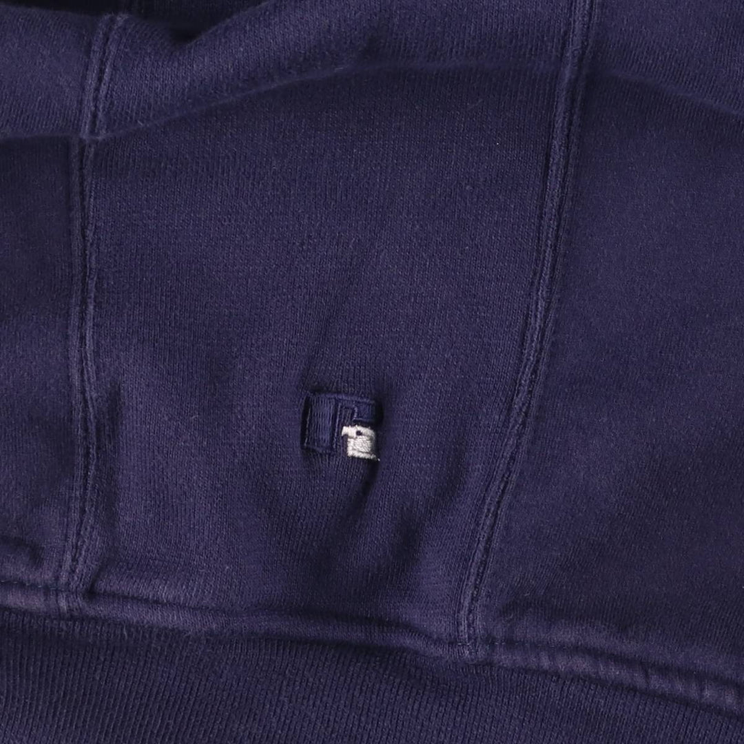 90'S Russell PRO COTTON Sweatshirt Varsity Jacket, Made in USA, Men's Size M (approx.) cotton navy blue type Vintage Second Hand