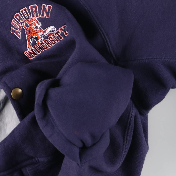 90'S Russell PRO COTTON Sweatshirt Varsity Jacket, Made in USA, Men's Size M (approx.) cotton navy blue type Vintage Second Hand