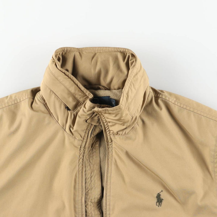 Ralph Lauren POLO by Ralph Lauren padded puffer jacket, men's size M polyester beige type brown Vintage Second Hand
