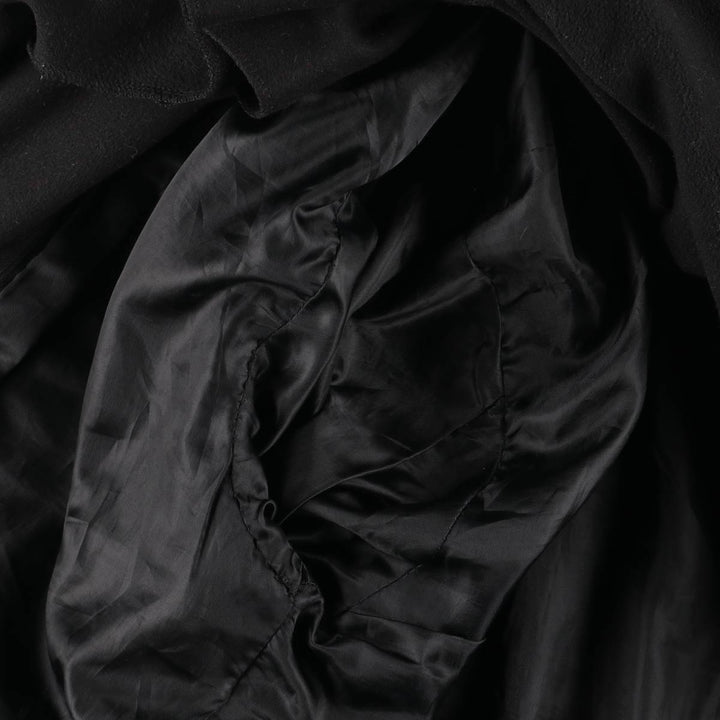 Italian-made leather blouson, men's size L. genuine leather black type Vintage Second Hand