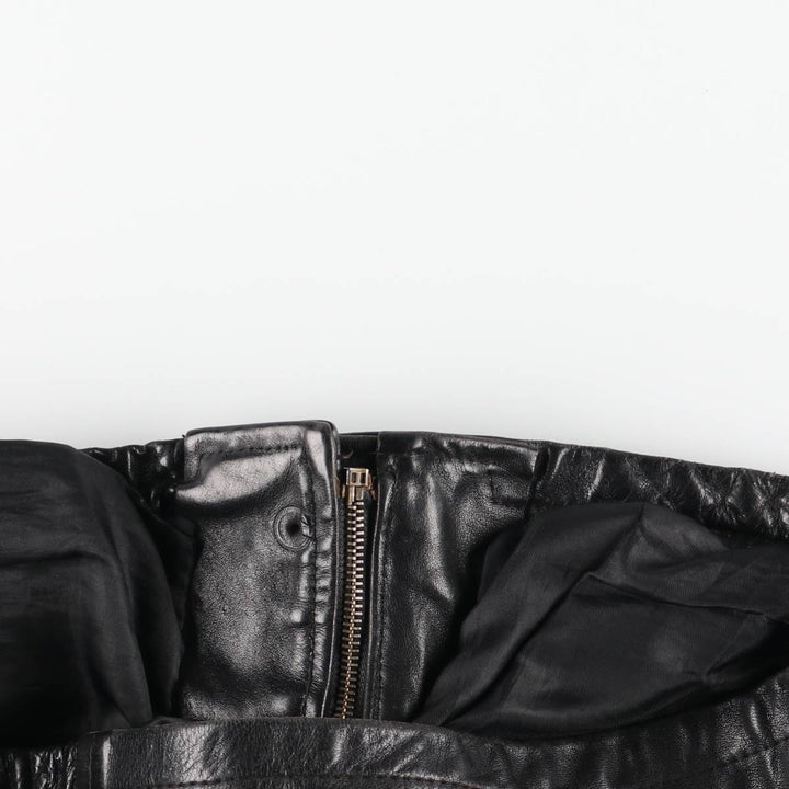 Italian-made leather blouson, men's size L. genuine leather black type Vintage Second Hand