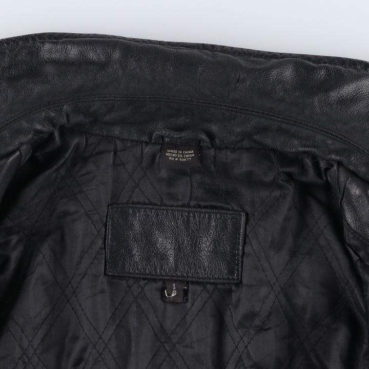 St. John's Bay Swing Top Leather Blouson, Men's Size L (approx.) unclear black type Vintage Second Hand