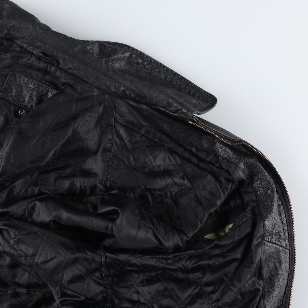 St. John's Bay Swing Top Leather Blouson, Men's Size L (approx.) unclear black type Vintage Second Hand
