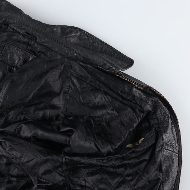 St. John's Bay Swing Top Leather Blouson, Men's Size L (approx.) unclear black type Vintage Second Hand