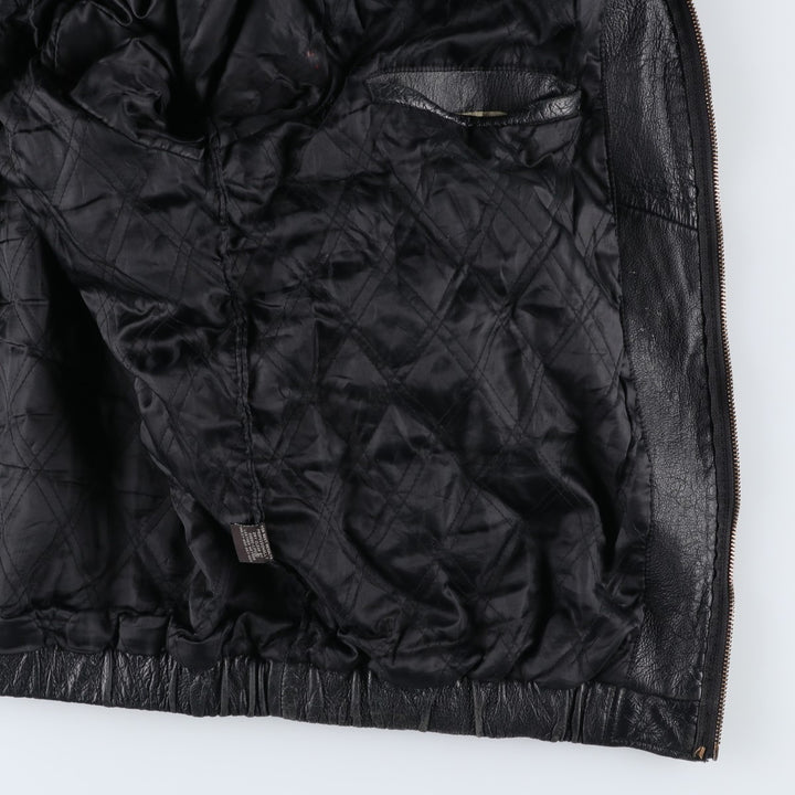 St. John's Bay Swing Top Leather Blouson, Men's Size L (approx.) unclear black type Vintage Second Hand