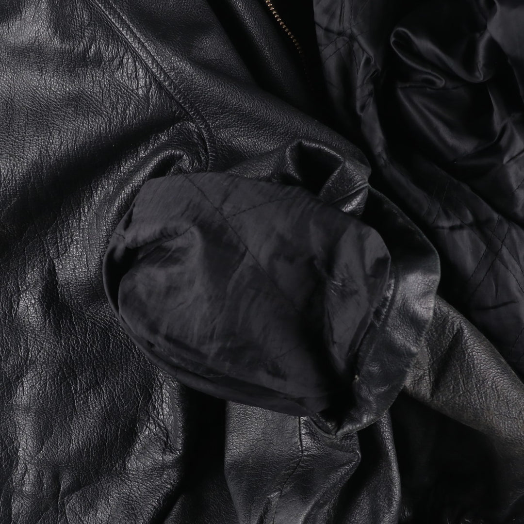 St. John's Bay Swing Top Leather Blouson, Men's Size L (approx.) unclear black type Vintage Second Hand