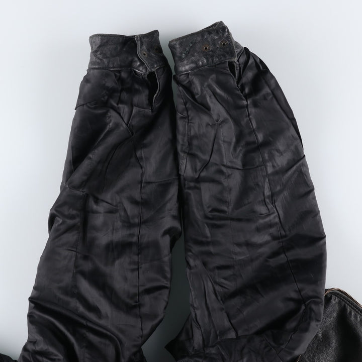 St. John's Bay Swing Top Leather Blouson, Men's Size L (approx.) unclear black type Vintage Second Hand