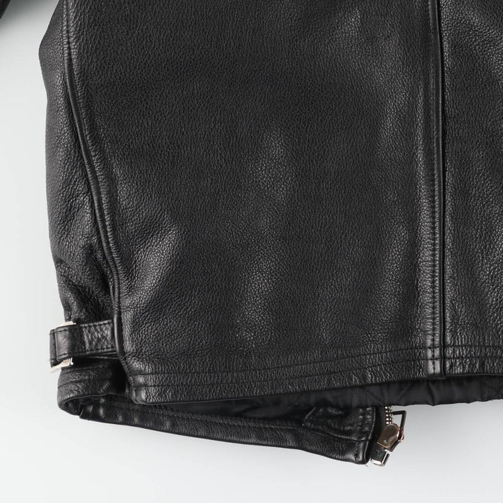 Leather sports jacket, men's size L unclear black type Vintage Second Hand