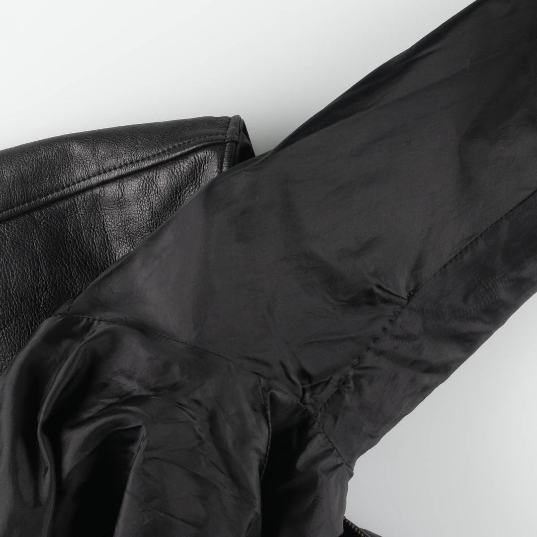 Leather sports jacket, men's size L unclear black type Vintage Second Hand