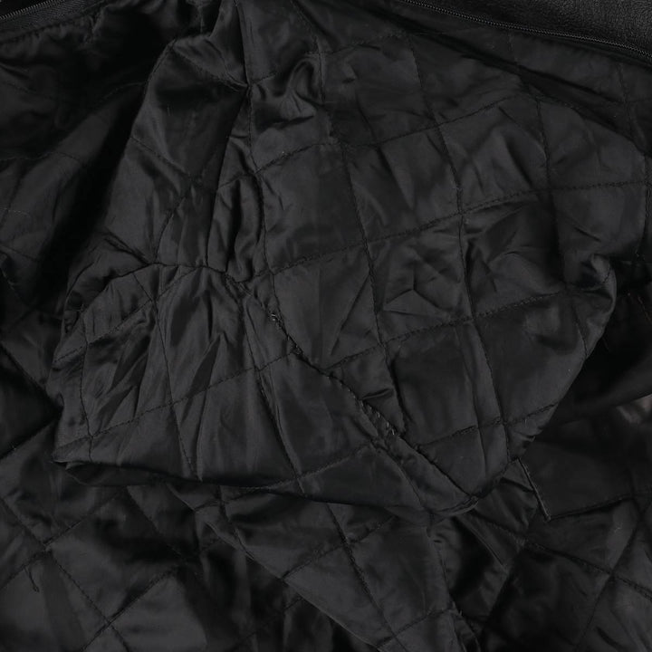 Leather sports jacket, men's size L unclear black type Vintage Second Hand