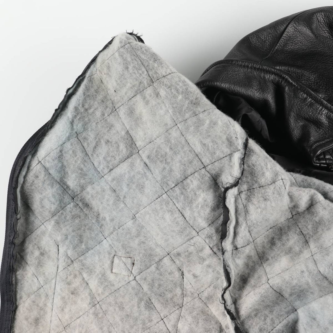 Leather sports jacket, men's size L unclear black type Vintage Second Hand
