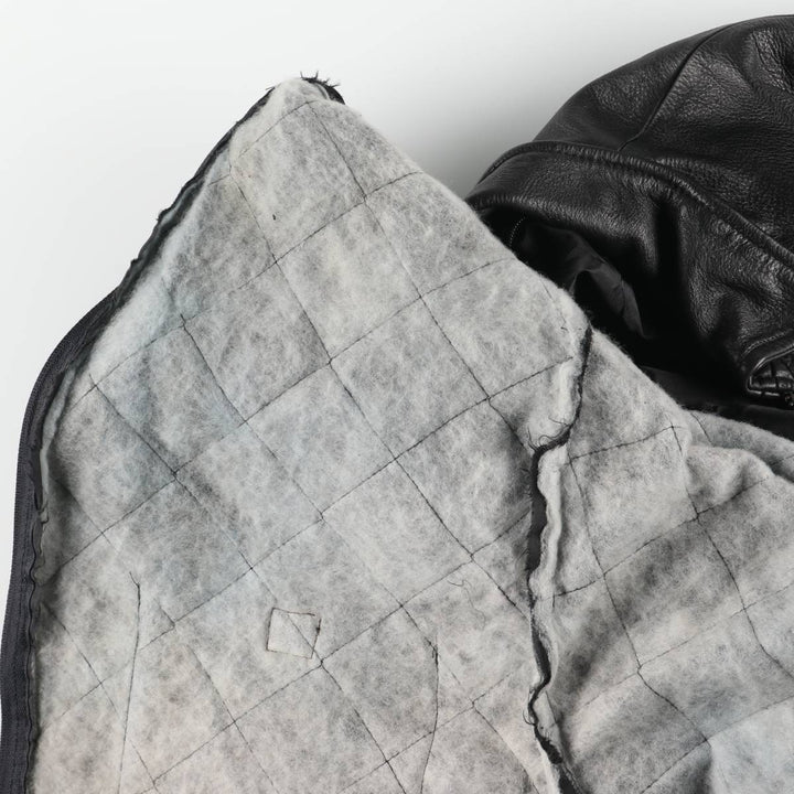 Leather sports jacket, men's size L unclear black type Vintage Second Hand