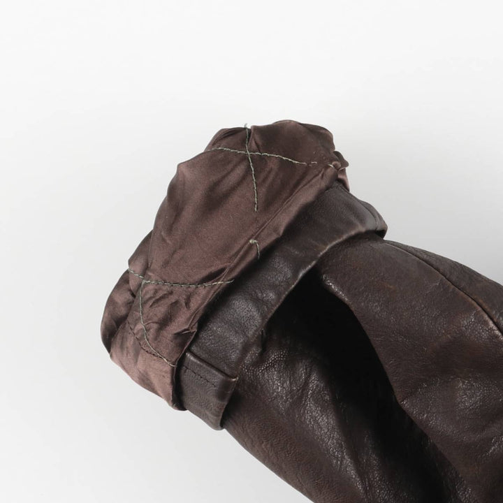 FOSTERS Padded Leather Sports Jacket, Men's Size L (approx.) genuine leather brown type Vintage Second Hand