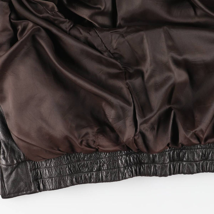 SPECIALTY LEATHERS Swing Top Type Padded Leather Blouson, Men's Size L (approx.) genuine leather brown type Vintage Second Hand
