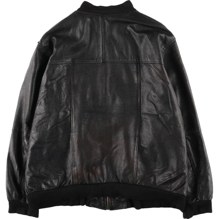 World Class Leather Blouson, Men's Size L (approx.) unclear black type Vintage Second Hand
